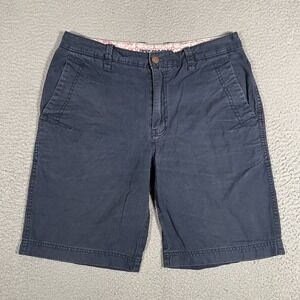 Reyn Spooner Shorts Mens 32 Blue 9" Chino Casual Preppy Pockets 100% Cotton Logo